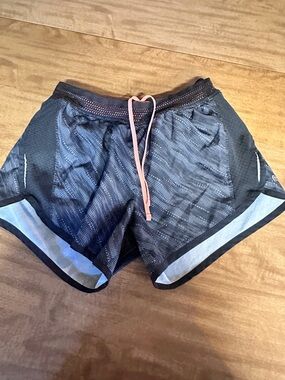 Champion Black Shorts with Coral Trim
